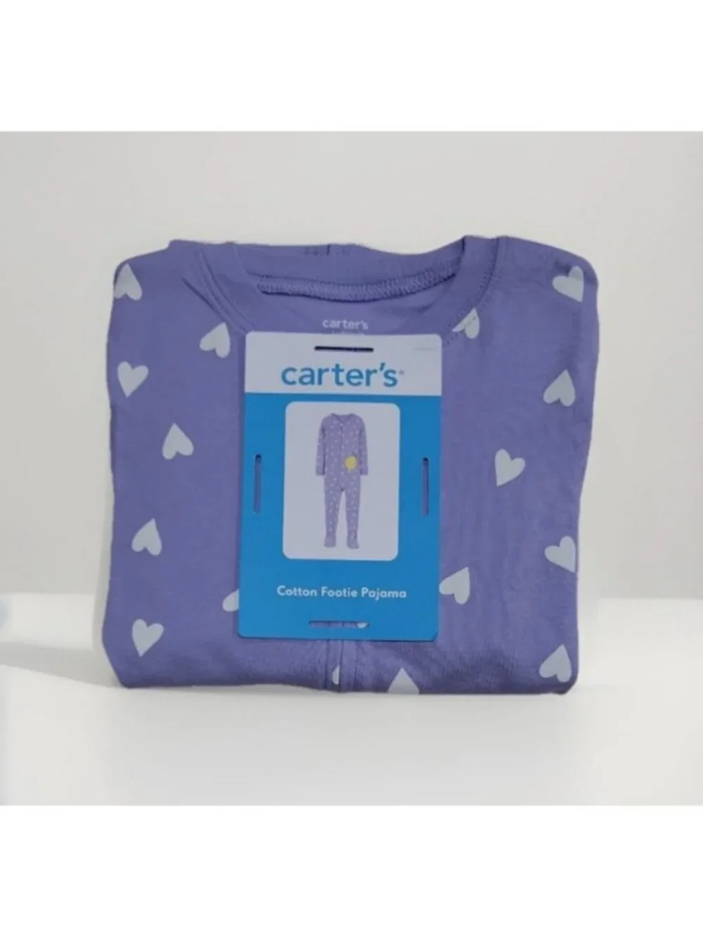 Carter's Girls Zip Up Cotton Footie Pajama- Heart/Lemon Theme-Size 2T-NWT